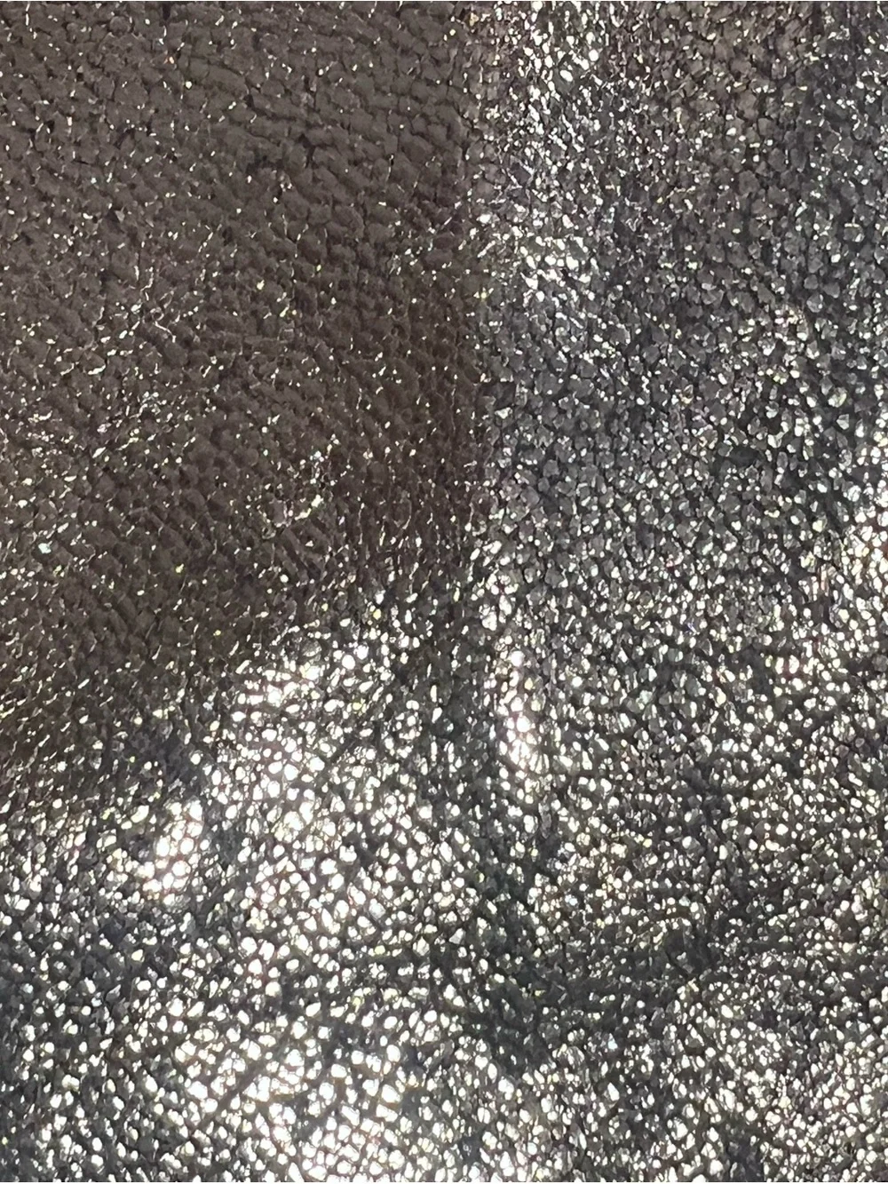 Tano Metallic Silver Crescent Small Shoulder Bag